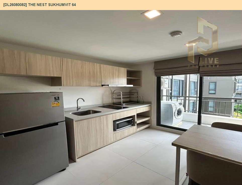 รูป DL26080082 ให้เช่าคอนโด เดอะ เนสท์ สุขุมวิท 64 (The Nest Sukhumvit 64) ใกล้ BTS ปุณณวิธี พร้อมเข้าอยู่ โทรด่วน 0653619502 LineID @952jdxxk - รูปที่ 4/6