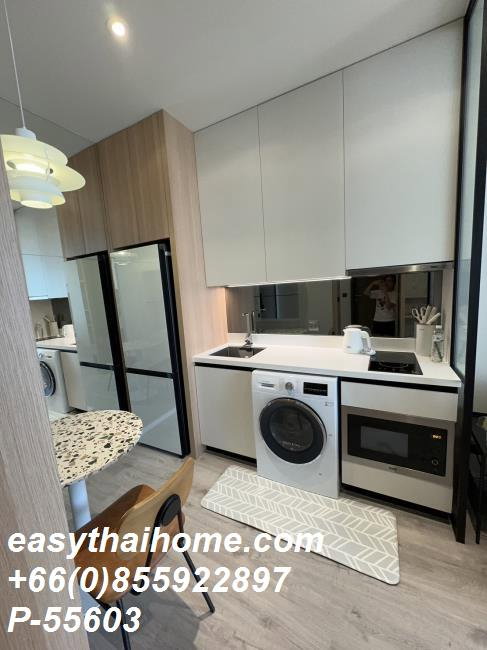 รูป P-55603 ให้เช่า (ริทึ่ม เอกมัย เอสเตท) | 1 ห้องนอน 1 ห้องน้ำ | วิวเมือง | เฟอร์นิเจอร์ครบ | พร้อมเข้าอยู่ 📞 Line ID: @easythaihome | 085-592-2897 - รูปที่ 5/12