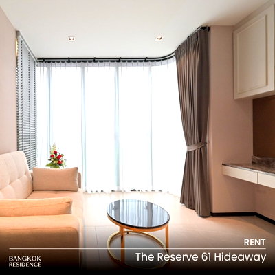 Condos for rent : Rental Condo 💎 The Reserve 61 Hideaway, 2BR 121 sq.m 130K 💎 Rare Beautiful Unit with a Well-Designed Layout, Near BTS Ekkamai 