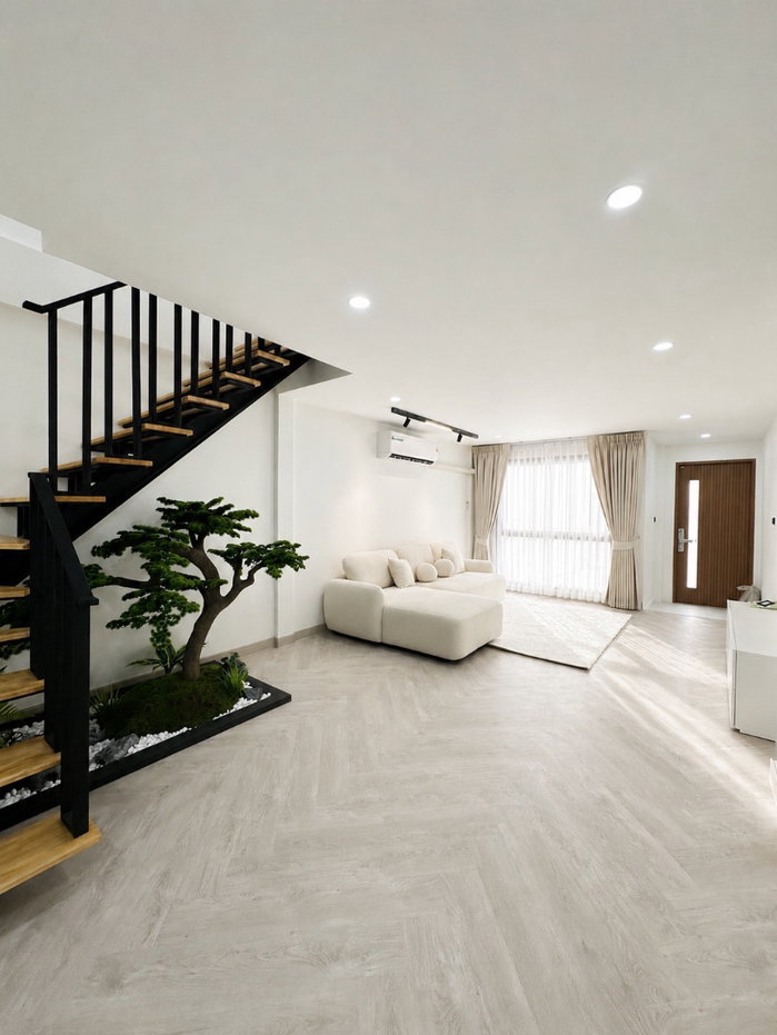 รูป ทาวน์โฮมรีโนเวทใหม่ทั้งหลัง พร้อมอยู่นวลจันทร์56 - รูปที่ 1/8