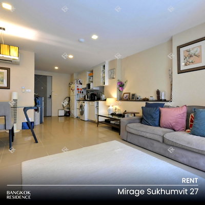 Condos for rent : Rental Condo 🌇 Mirage Sukhumvit 27, 2BR 70 sq.m. 40K 💸 Great Value Unit, Available Now, Near BTS Asok 