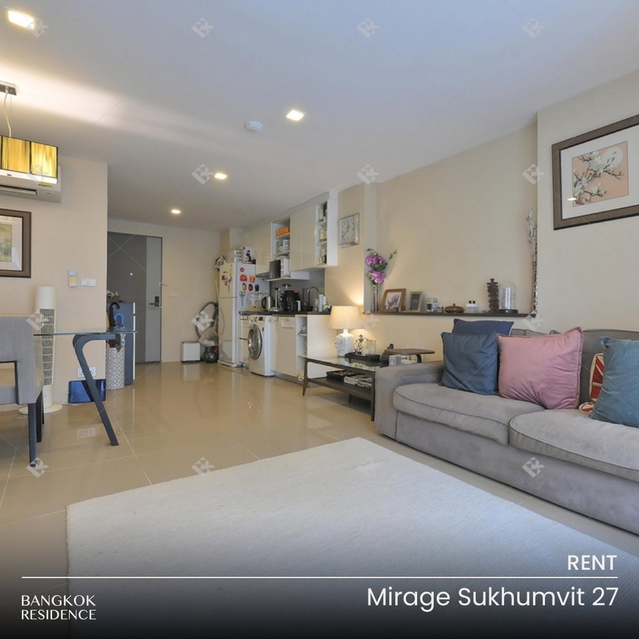รูป เช่าคอนโด 🌇 Mirage Sukhumvit 27 2นอน 70ตร.ม. 40k 💸 ห้องราคาดี ว่างแล้ว BTS อโศก - รูปที่ 1/10