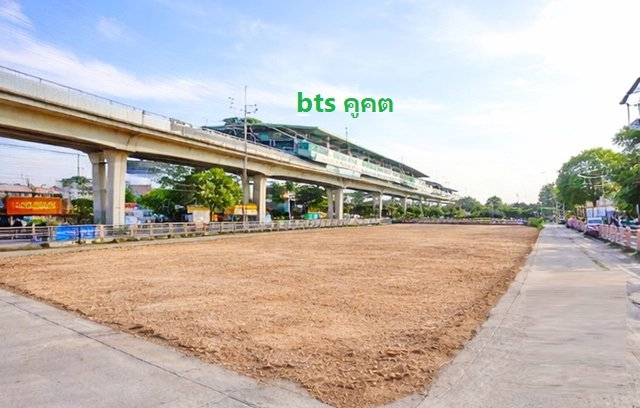 BTS Khu Khot 500 m. Land filled in for rent, near Khlong Song, suitable for investment, warehouse, logistics, size 5 rai, Lam Luk Ka 21-27
