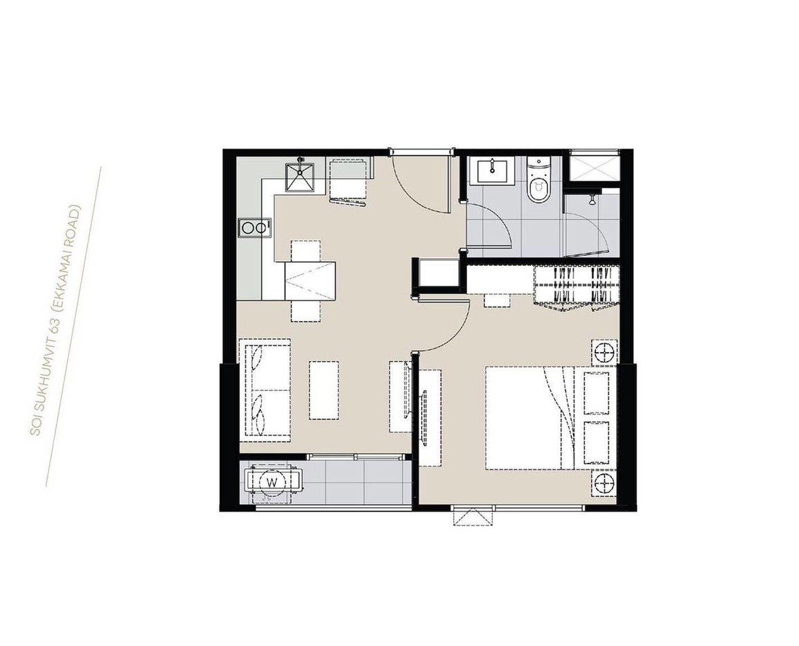 picture Pet-Friendly 1-BR At Maru Ekkamai 2, 27th-Floor Near BTS Ekkamai (ID 3155859) - 30/31