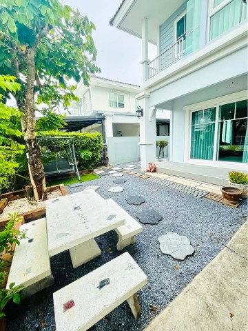 รูป บ้านเดี่ยวรพ.บางเสาธง 2.2 กม. ใกล้เอแบค บางนา 800 ม.  50ตร.ว.บ้านเดี่ยว 2 ชั้น 3นอน 2น้ำ 160ตร.ม. เฟอร์ฯ และเครื่องใช้ไฟฟ้าครบ  Villaggio - รูปที่ 4/8