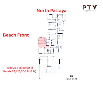 ขายคอนโด : ขายคอนโดหรู PTY Residence Sai 1 – พัทยาสาย 1 ติดทะเล