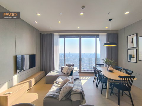 For Sale | Rhythm Charoenkrung Pavillion | 2 Bedrooms | 2 Bathrooms | 1 Maid's Room with En-suite Bathroom | 37th Floor