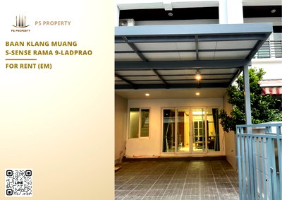 Townhouses for rent Bangkok : Townhouse for rent 📍 Baan Klang Muang S-Sense Rama 9-Lat Phrao 📍 Near MRT Lat Phrao 71