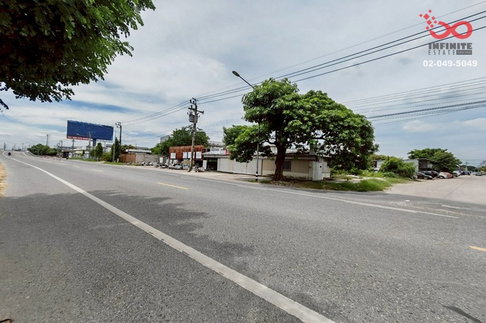 ขายที่ดิน 363 ตร.ว. ถนนสุขาภิบาล 2 - กาญจนาภิเษก ติดถนนใหญ่ แปลงมุม ใกล้สนามบินสุวรรณภูมิ