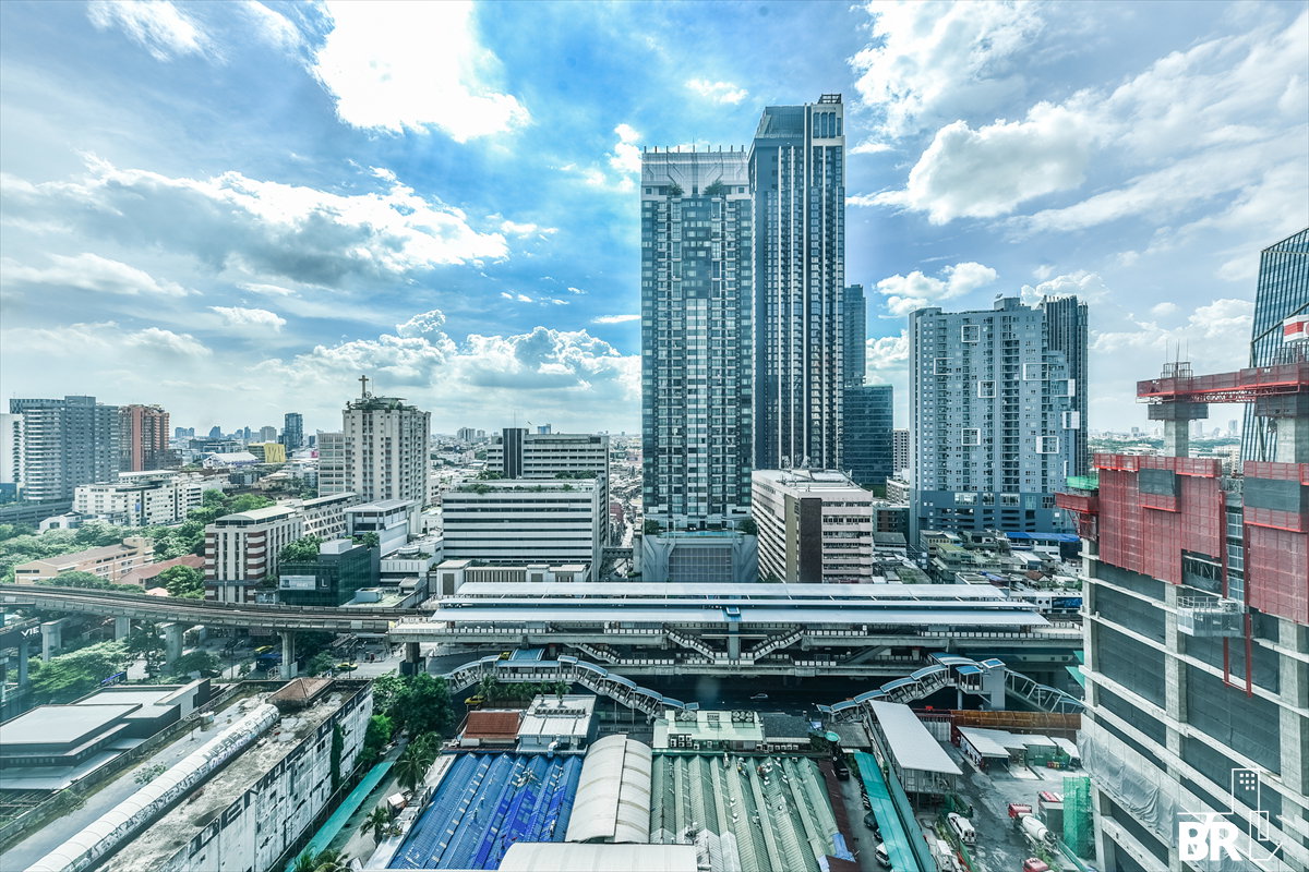 picture Rental Condo 🌃 Baan Klang Krung Siam Pathumwan, 2BR 98 sq.m. 38K 🌠 Spacious Unit with an Unblocked View, Near BTS Ratchathewi - 8/10
