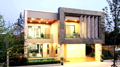 บ้านเดี่ยว บางละมุง ชลบุรี : ขายพูลวิลล่าหรู 2 ชั้น สไตล์โมเดิร์นในพัทยา ห้วยใหญ่ พร้อมสระว่ายน้ำจากุซซี่ส่วนตัว บนทำเลศักยภาพ ใกล้ทางด่วน เดินทางสะดวก 