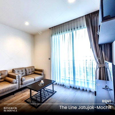 Condos for rent : Rental Condo 🌆 The Line Jatujak-Mochit, 2BR, 60.50 sq.m., 39K 🌠 High Floor Unit with an Unblocked View, Great Price, Near BTS Mo Chit 