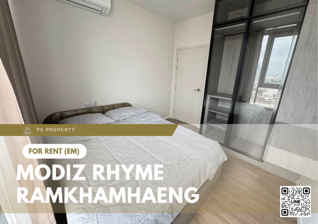 รูป ให้เช่า 🔥 Modiz Rhyme Ramkhamhaeng 🔥 2 ห้องนอน เฟอร์นิเจอร์ และ เครื่องใช้ไฟฟ้าครบ ใกล้ MRT เพียง 80 เมตร  - รูปที่ 1/15