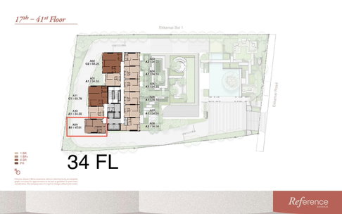 🔥RARE UNIT🔥Reference Ekkamai 1BR PLUS | High Floor with nice view | Sell before transfer at original contract price– Best Deal, Near BTS Ekkamai