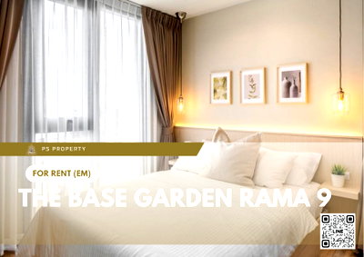 คอนโดให้เช่า : ให้เช่า ✨ The Base Garden Rama 9 ✨ เฟอร์นิเจอร์ และ เครื่องใช้ไฟฟ้าครบ ใกล้ MRT พระราม 9