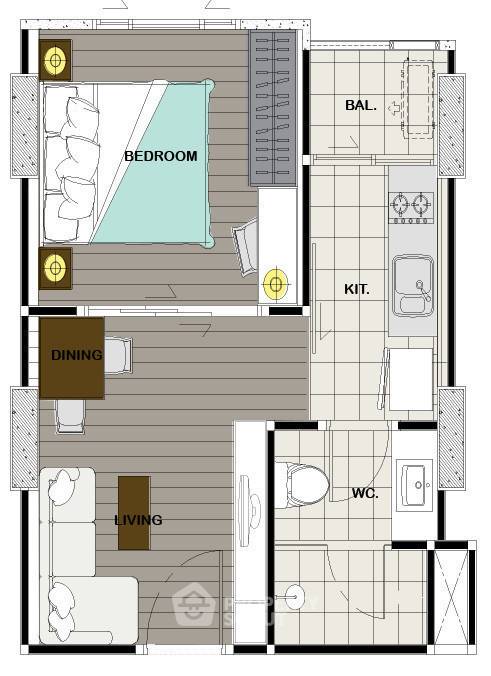 picture 30th-Floor 1-BR, The President Sathorn - Ratchapruek 3, MRT Bang Wa (ID 307481) - 10/10