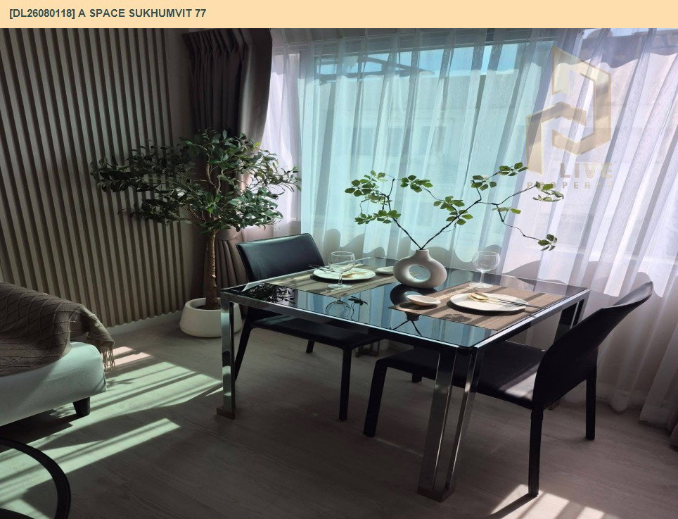 รูป DL26080118 ให้เช่าคอนโด เอ สเปซ สุขุมวิท 77 (A Space Sukhumvit 77) ใกล้ BTS อ่อนนุช พร้อมเข้าอยู่ โทรด่วน 0653619502 LineID @952jdxxk - รูปที่ 3/13
