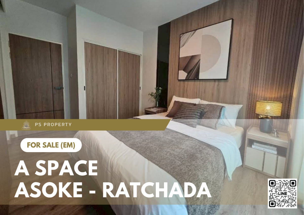 picture Urgent Sale 📍 A Space Asoke - Ratchada 📍 Beautifully decorated, move-in ready unit; convenient location near MRT Phra Ram 9. - 1/12