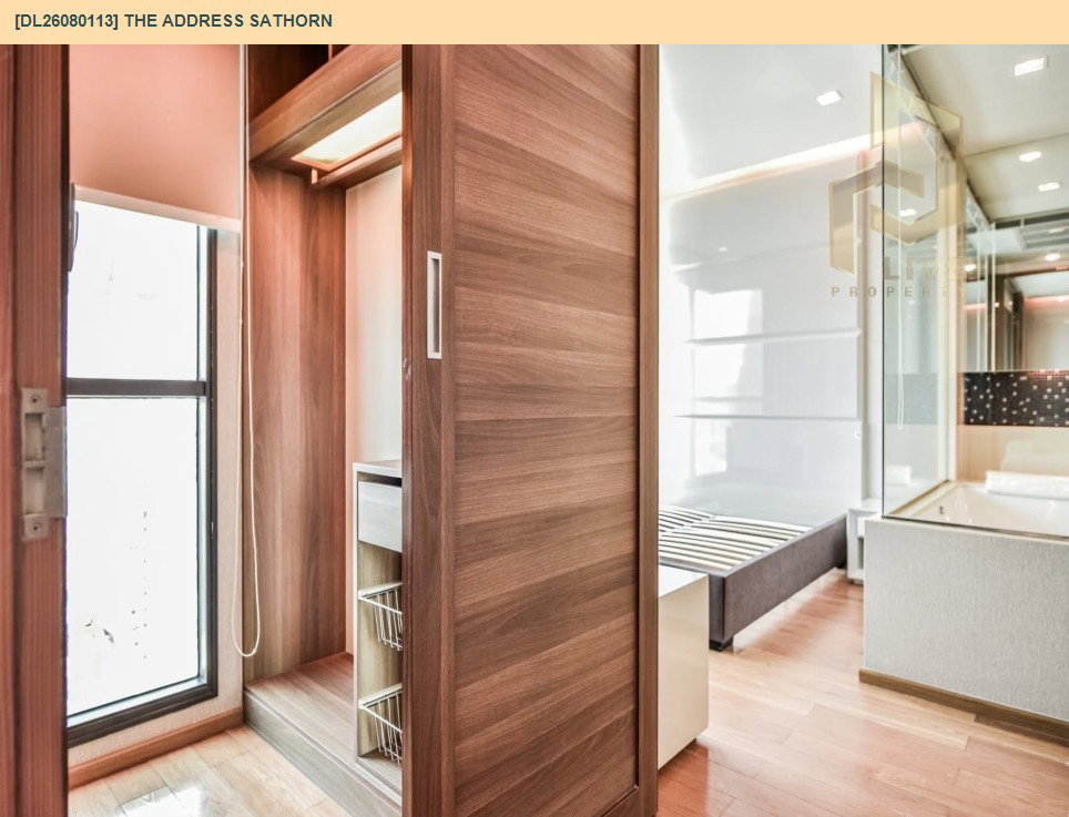 รูป DL26080113 ให้เช่าคอนโด ดิ แอดเดรส สาทร (The Address Sathorn) ใกล้ BTS เซ็นต์หลุยส์ พร้อมเข้าอยู่ โทรด่วน 0614453194 LineID @952jdxxk - รูปที่ 13/13