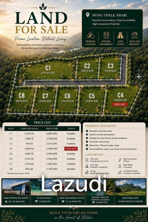 picture Prime Mountain View Land for Sale in Nong Thale Krabi - 3/8
