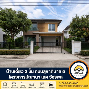 โครงการมัณฑนา เลค วัชรพล ให้เช่าบ้านสวยพร้อมอยู่ ราคาพิเศษ สิ่งอำนวยความสะดวกครบครัน เข้าออกได้หลายเส้นทางทั้งถนนสุขาภิบาล 5 และซอยสายไหม 56