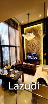 Condos for rent : 168 sqm duplex condo on 21st floor at Vittorio Bangkok