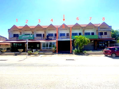 Shophouses for sale Asawann Shopping Complex 2 : SHOP HOUSE 21.9 Sq.w. Muang Nong Khai Nongkai for 3.9M