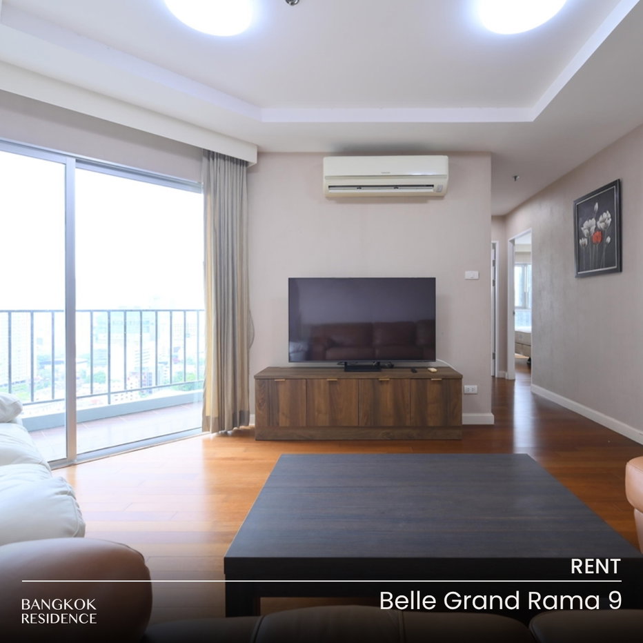 รูป เช่าคอนโด 🌃 Belle Grand Rama 9 2นอน 89ตร.ม. 45k ✨ ห้องสวย รีโนเวทใหม่ ใกล้ MRT พระราม 9 - รูปที่ 1/11