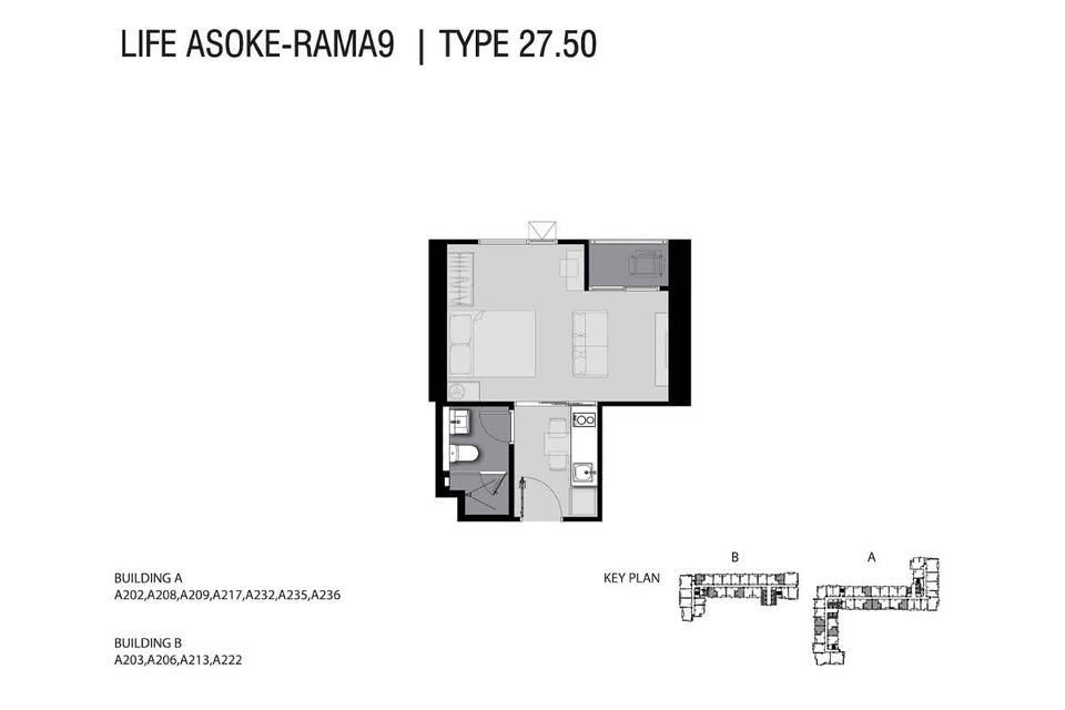 รูป ขาย/SALE : Life Asoke Rama 9 (ไลฟ์ อโศก พระราม 9) - 1 ห้องนอน LC272 - รูปที่ 8/8