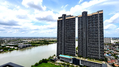 คอนโดให้เช่า : 🌊✨ ให้เช่า The Politan Rive (เดอะ โพลิแทน รีฟ)ชั้น 34 วิวสูงสวย✨