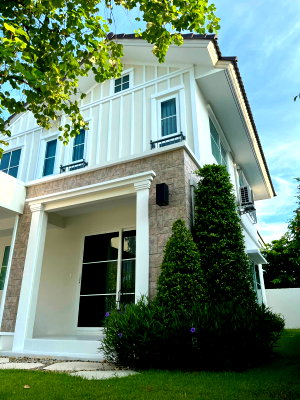 เช่าบ้านเดี่ยว นิคมบางปู : P0828/[ให้เช่า] บ้านเดี่ยวสวยสไตล์สแกนดิเนเวีย โครงการ แลนด์ แอนด์ เฮ้าส์