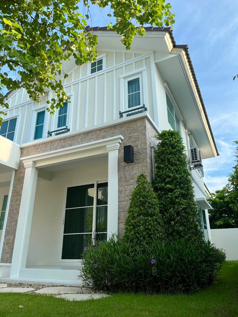 Houses for rent : P0828/[For Rent] Beautiful Scandinavian style detached house, Land and Houses Project | Villaggio 2 Srinakarin-Bangna