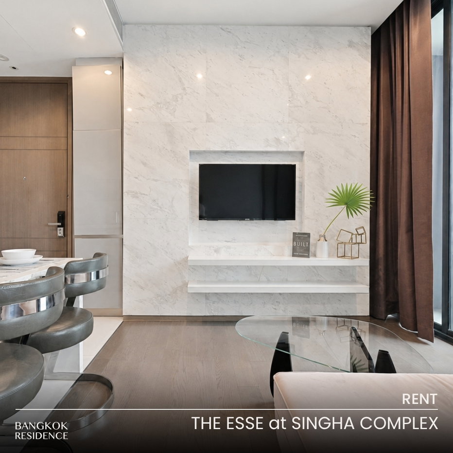 รูป เช่าคอนโด 🌃 The Esse at Singha Complex 1นอน 35ตร.ม. 32K 💎 แรร์! ห้องสวยทิศเหนือ ใกล้ MRT เพชรบุรี - รูปที่ 1/10