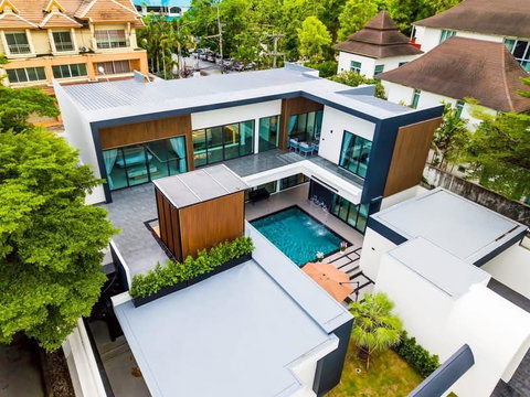 ให้เช่าบ้าน นาจอมเทียน ใกล้หาดนาจอมเทียน บ้านพูลวิลล่า 7 ห้องนอน เดินถึงทะเล
