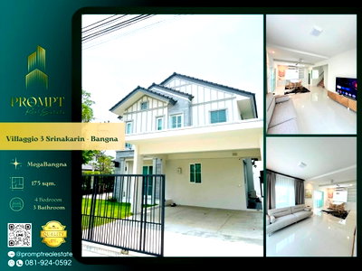 Houses for rent : UV01949 - Villaggio 3 Srinakarin - Bangna : MegaBangna