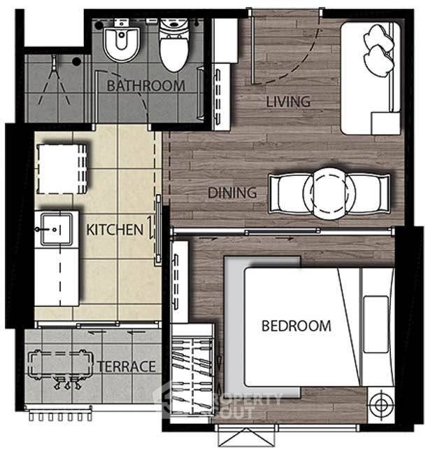 picture 27th-Floor 1-BR The Stage Taopoon - Interchange Near MRT Tao Poon (ID 3160049) - 14/14