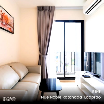 คอนโดให้เช่า : เช่าคอนโด 💥 Nue Noble Ratchada-Ladprao 2นอน 43ตร.ม. 27k 💥 ห้องสวย ราคาดีมาก ใกล้ MRT เพชรบุรี 