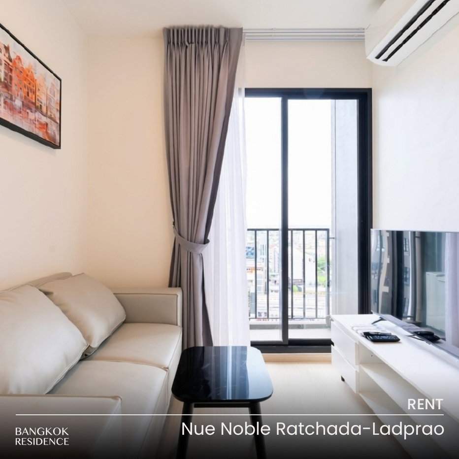 รูป เช่าคอนโด 💥 Nue Noble Ratchada-Ladprao 2นอน 43ตร.ม. 27k 💥 ห้องสวย ราคาดีมาก ใกล้ MRT เพชรบุรี - รูปที่ 1/10