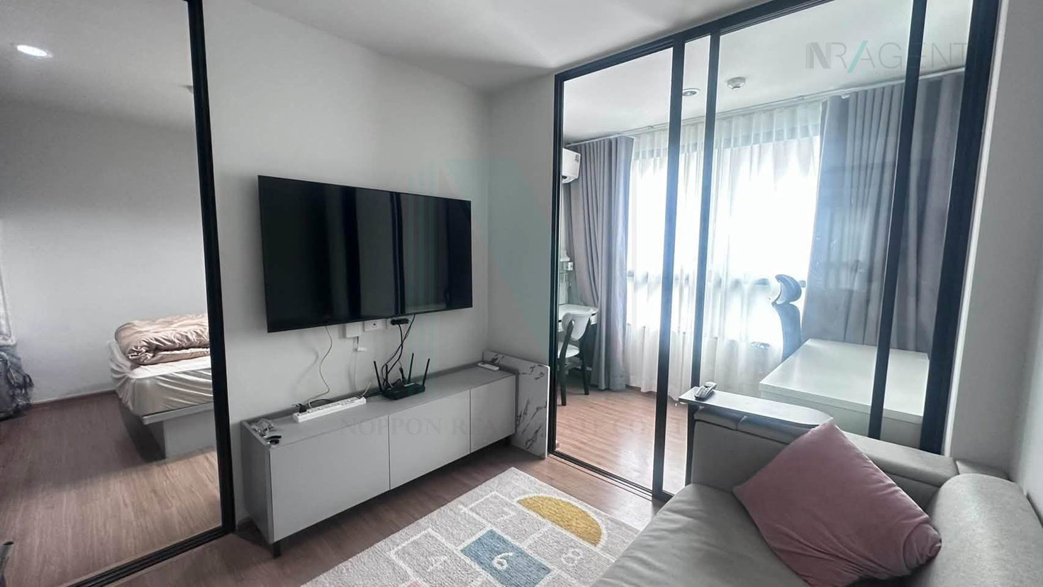 picture ð For Rent Condo NICHE MONO RAMA 9 Building B, Floor 6,1 BED PLUS, Room size 35 sqm - 1/8