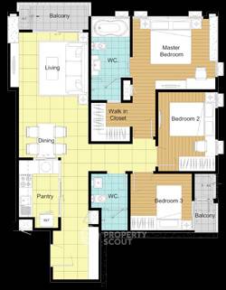 picture 3-BR Condo At The Bloom Sukhumvit 71 Near BTS Phra Khanong (ID 3161512) - 11/19