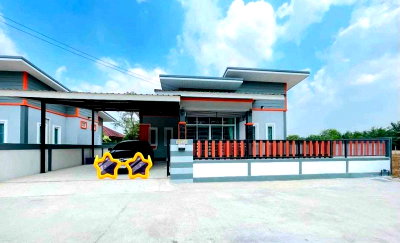 บ้านเดี่ยว ชลบุรี : บ้านเดี่ยวโมเดิร์น ดีไซน์สวย ทำเลดี หนองบอนแดง บ้านบึง ชลบุรี
