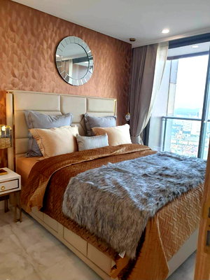 Condos for rent : Condo for rent in Jomtien, Copacabana Beach Jomtien, 35 sqm, high-floor unit with sea view and city view, near Jomtien Beach 