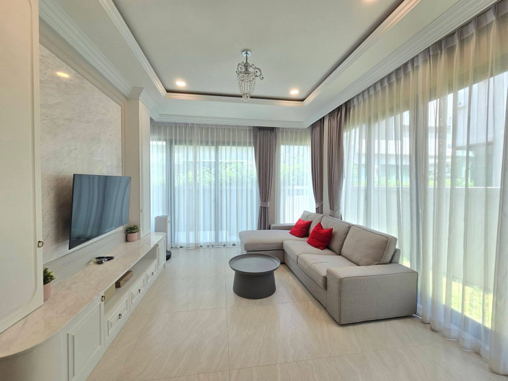 รูป บ้านแฝดหรูให้เช่า Srinakarin–Bangna ใกล้ Mega Bangna  | Central Bangna 4 ห้องนอน เฟอร์ครบ รับต่างชาติ - รูปที่ 4/30