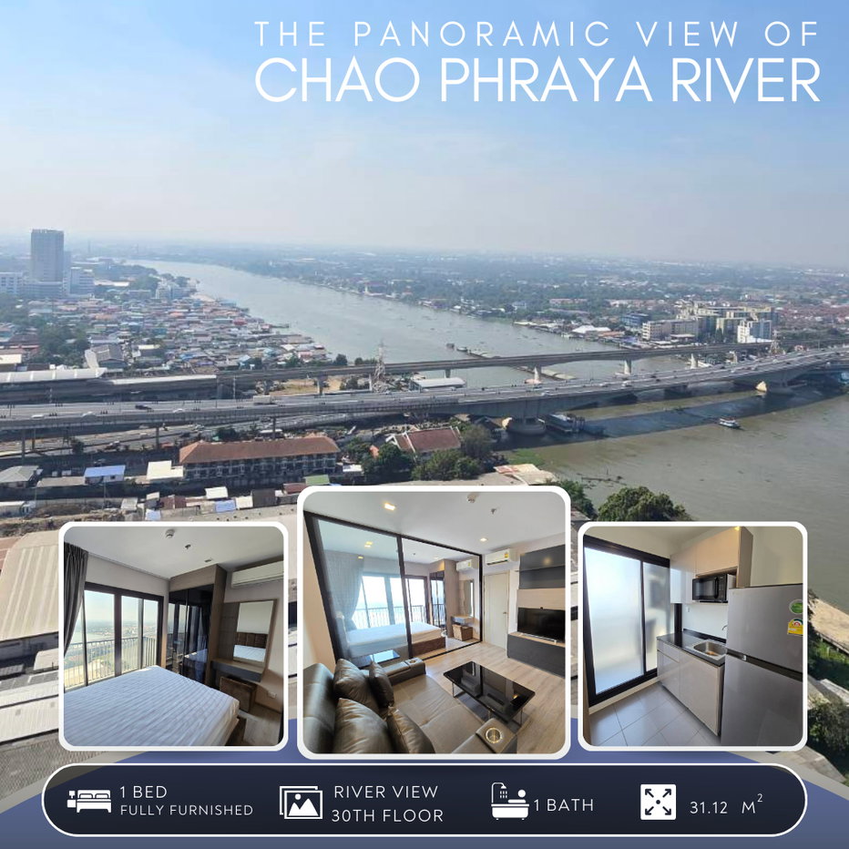 รูป ✨ ขายคอนโดวิวแม่น้ำสุดอลังการ The Politan Rive (เดอะ โพลิแทน รีฟ) ชั้น 30 วิวเปิดโล่ง สวยสะกดตา! - รูปที่ 2/12