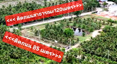 Land for sale Amphawa Samut Songkram : Call : 089-814-7024 Land for sale in Amphawa, Samut Songkhram, Corner plot with road frontage on two sides
