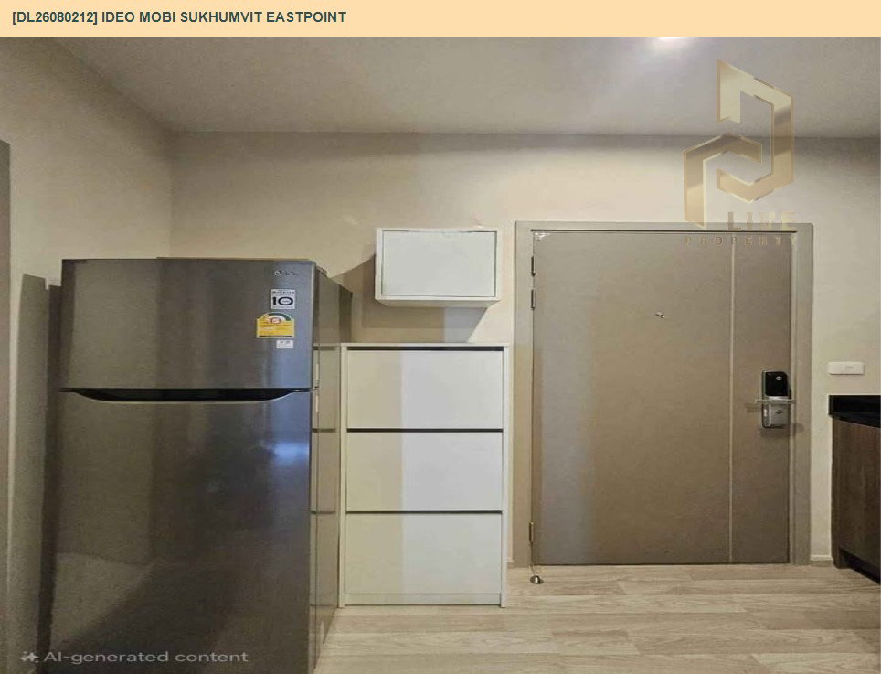 รูป DL26080212 ให้เช่าคอนโด ไอดีโอ โมบิ สุขุมวิท อีสต์พอยท์ (IDEO Mobi Sukhumvit Eastpoint) ใกล้ BTS บางนา พร้อมเข้าอยู่ โทรด่วน 0638692663 LineID @952jdxxk - รูปที่ 9/11