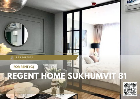 For rent 📍 Regent Home Sukhumvit 81 📍 near BTS On Nut, complete with furniture and electrical appliances.