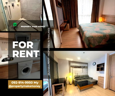 Condos for rent : 🚇 Next to MRT Huai Khwang, just one step away!  Rhythm Ratchada-Huai Khwang, 10th floor, good view, cool breeze 🏙️ 