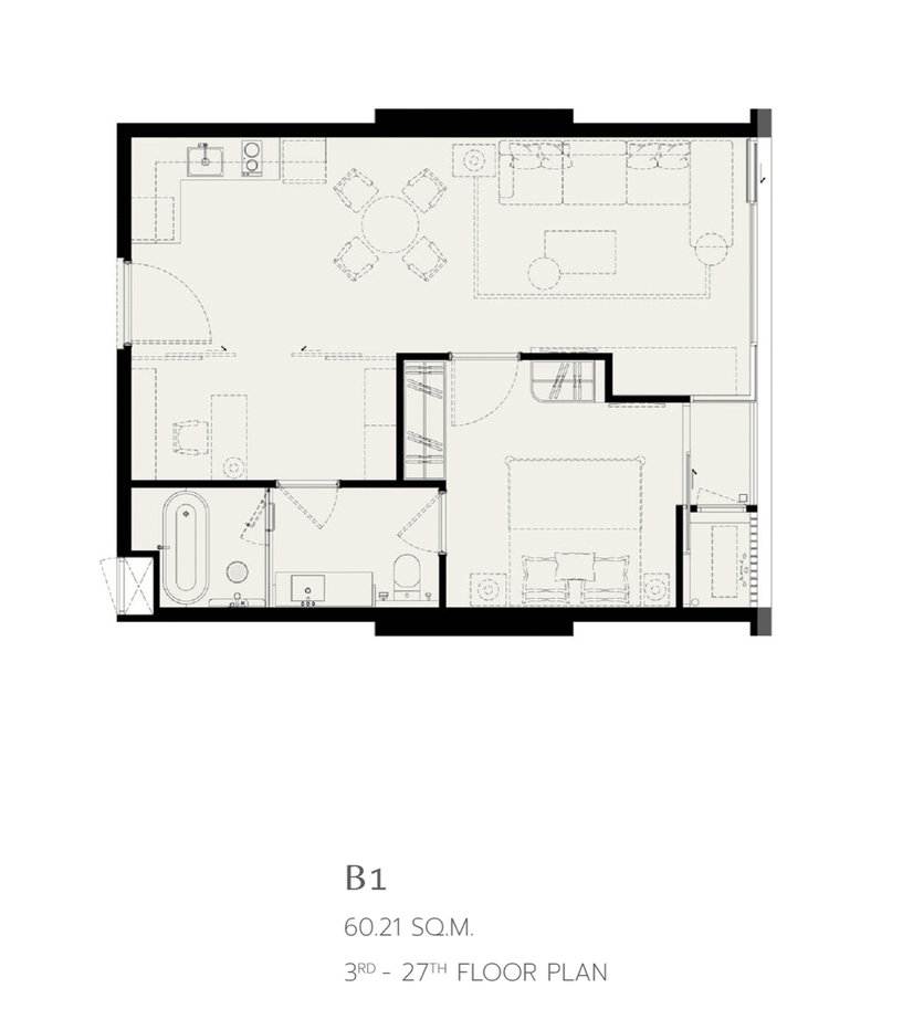 รูป ให้เช่า 1Bed plus 60ตรม. ห้องใหม่ที่ Romm Convent ห้องใหม่จาก Nexspace Realty - รูปที่ 7/11