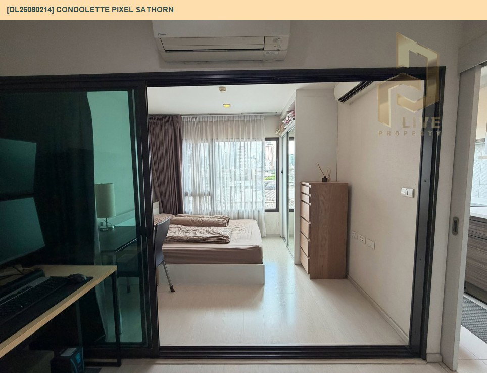 รูป DL26080214 ให้เช่าคอนโด คอนโดเลต พิกเซล สาทร (Condolette Pixel Sathorn) ใกล้ MRT ลุมพินี พร้อมเข้าอยู่ โทรด่วน 0653619502 LineID @952jdxxk - รูปที่ 4/13